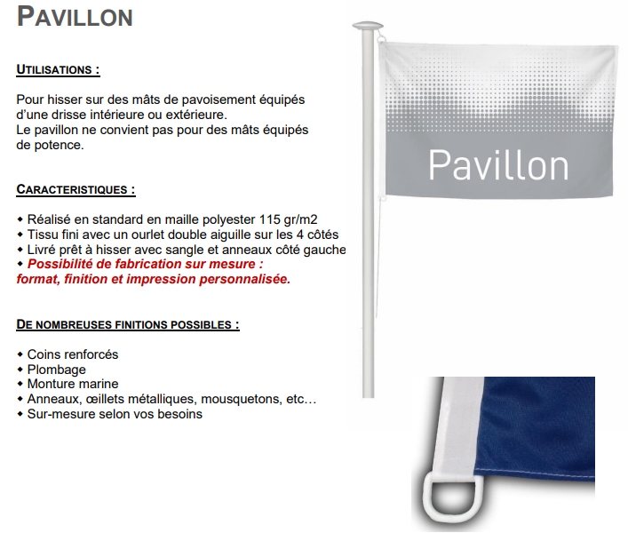 mât avec pavillon